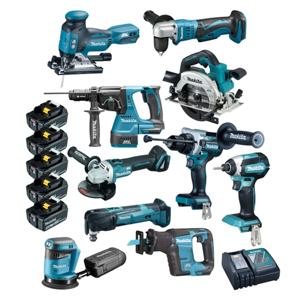 Makita DLX1036TJ1 Accu Combiset 10-delig 18V 5.0Ah in Mbox