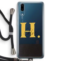 Amber Script: Huawei P20 Transparant Hoesje met koord