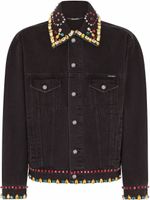 Dolce & Gabbana veste en jean à ornements en pierres - Noir