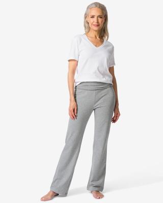 140 Dames Yogabroek Grijsmelange (grijsmelange)