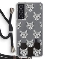 Kitten: Samsung Galaxy S21 FE Transparant Hoesje met koord