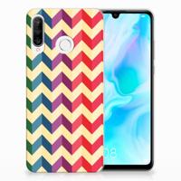 Huawei P30 Lite | TPU bumper | Zigzag Multi Color