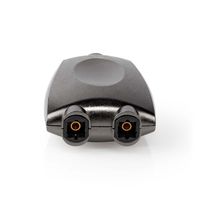 Nedis® Optical Audio Adapter | TosLink Female - 2x TosLink Female | Aluminium | Grey - thumbnail
