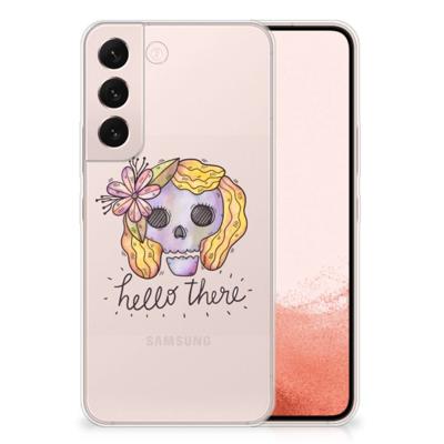 Silicone Back Case Samsung Galaxy S22 Boho Skull Silicone Back Case Samsung Galaxy S22 Boho Skull