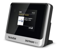 TechniSat DIGITRADIO 10 C Radio DAB+, VHF (FM) Bluetooth Incl. afstandsbediening, Wekfunctie Zwart/zilver - thumbnail