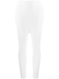 Stella McCartney legging à nervures - Blanc