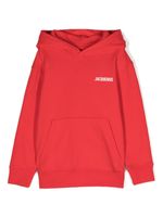 JACQUEMUS L'ENFANT hoodie en coton à logo imprimé - Rouge - thumbnail