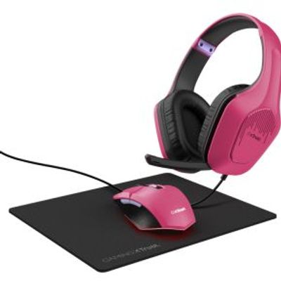 Trust GXT 790 Headset Bundel Zwart, Roze