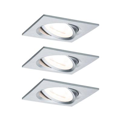 Paulmann 93456 Nova Inbouwlamp Set van 3 stuks LED LED 18 W Aluminium (gedraaid)