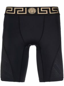 Versace short de cyclisme à bande Greca - Noir
