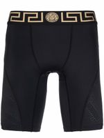 Versace short de cyclisme à bande Greca - Noir