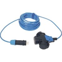 Verlengsnoer 10M PUR kabel 3x1,5mm² 3-voudig 10M blauw