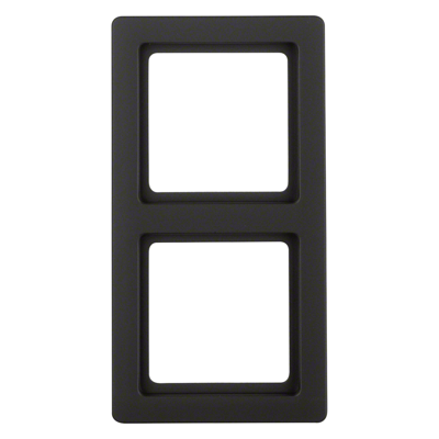 Berker Q1 Afdekraam | Inbouw | 2-voudig | Antraciet - 66.045.22