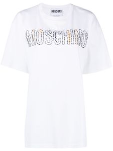 Moschino t-shirt à logo brodé - Blanc