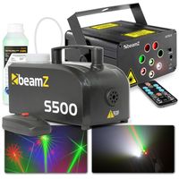 BeamZ Acrux party laser met 500W rookmachine - thumbnail