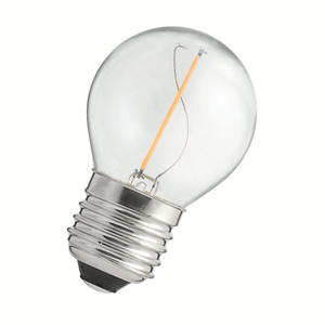 BAIL led-lamp, wit, voet E27, 1W, temp 2700K, uitv glas/afd hldr