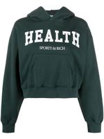 Sporty & Rich hoodie crop Health en coton - Vert - thumbnail