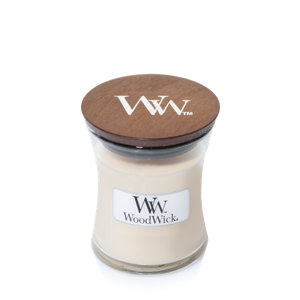 WoodWick vanilla bean mini candle