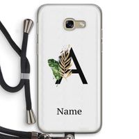Charcoal Flora: Samsung Galaxy A5 (2017) Transparant Hoesje met koord