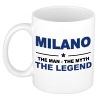 Naam cadeau mok/ beker Milano The man, The myth the legend 300 ml   -