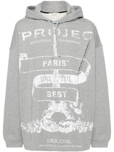 Y/Project hoodie chiné à logo imprimé - Gris