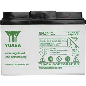 Yuasa NPL24-12 Loodaccu 12 V 24 Ah Loodvlies (AGM) (b x h x d) 166 x 125 x 175 mm M5-schroefaansluiting Onderhoudsvrij