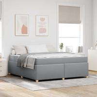 Bedframe met matras Lichtgrijs 180 x 200 cm Stof