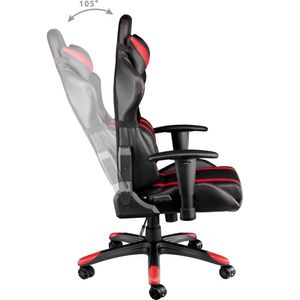 tectake Gamingstoel Bureaustoel - Premium racing style - Zwart/rood