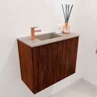 Toiletmeubel Mondiaz Joya Dlux | 50 cm | Meubelkleur Ruby | Faye wastafel Saba Wasbak Links | 1 kraangat
