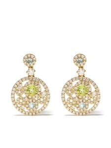 Kiki McDonough boucles d'oreilles pendantes Bubbles en or 18ct ornées de diamants - YELLOW GOLD