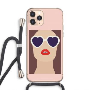 Red lips: iPhone 11 Pro Transparant Hoesje met koord