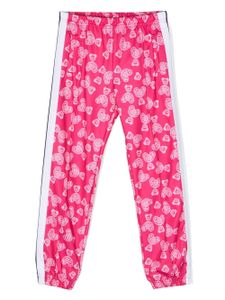 Palm Angels Kids pantalon de jogging rayé à imprimé Teddy Bear - Rose