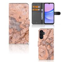 Samsung Galaxy A15 | Bookcase | Marmer Oranje Samsung Galaxy A15 | Bookcase | Marmer Oranje