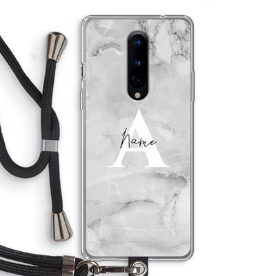 Ivory Marble: OnePlus 8 Transparant Hoesje met koord