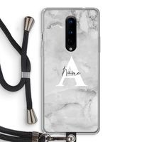 Ivory Marble: OnePlus 8 Transparant Hoesje met koord