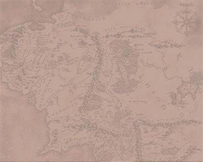 Kunstdruk The Lord of the Rings Middle Earth 40x50cm