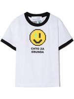 Natasha Zinko Kids t-shirt à imprimé Smiley - Blanc