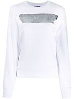 Plein Sport t-shirt en coton à logo métallisé - Blanc