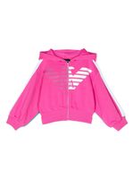 Emporio Armani Kids veste à capuche - Rose