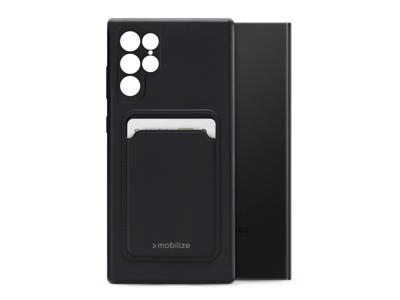 Mobilize Mobilize Rubber Gelly Card Case Samsung Galaxy S23 Ultra 5G Matt Black