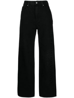 Alexander Wang pantalon brodé à coupe droite - Noir