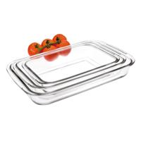 Ovenschaal Ibili 34,5 X 20,5 X 5 CM 39,3 X 23,6 X 5 CM 29,5 X 17,5 X 5 CM Transparant Metaal Plastic 1 L 3 Stuks (3 Onderdelen)