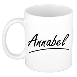 Naam cadeau mok / beker Annabel met sierlijke letters 300 ml