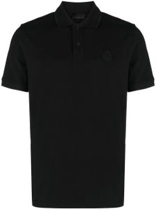 Moncler polo à patch logo - Noir