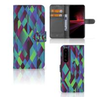 Sony Xperia 1 III | Book Case | Abstract Green Blue