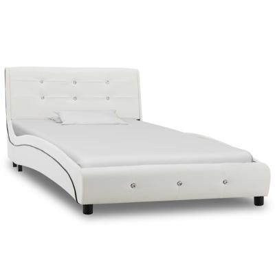 Bedframe kunstleer wit 90x200 cm