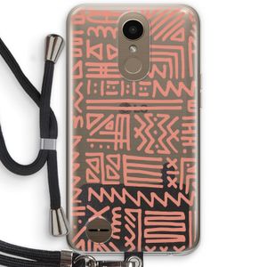 Marrakech Pink: LG K10 (2017) Transparant Hoesje met koord