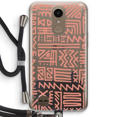 Marrakech Pink: LG K10 (2017) Transparant Hoesje met koord
