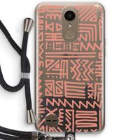 Marrakech Pink: LG K10 (2017) Transparant Hoesje met koord