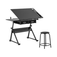 Tekentafel - 115 x 60 cm - kantelbaar en in hoogte verstelbaar - met kruk